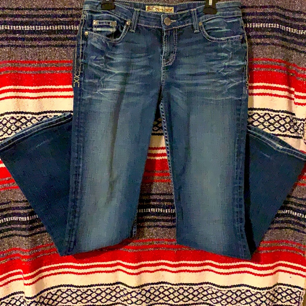BKE Mid Rise Boot Cut Jeans
